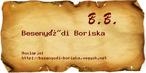 Besenyődi Boriska névjegykártya